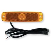 Feu latéral orange avec catadioptre 12-24 volts LED